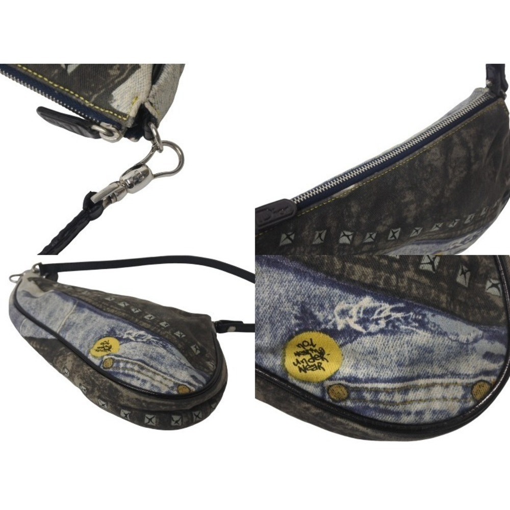 Christian Dior Saddle Bag denim transfer black blue leather - Picture 7 of 9